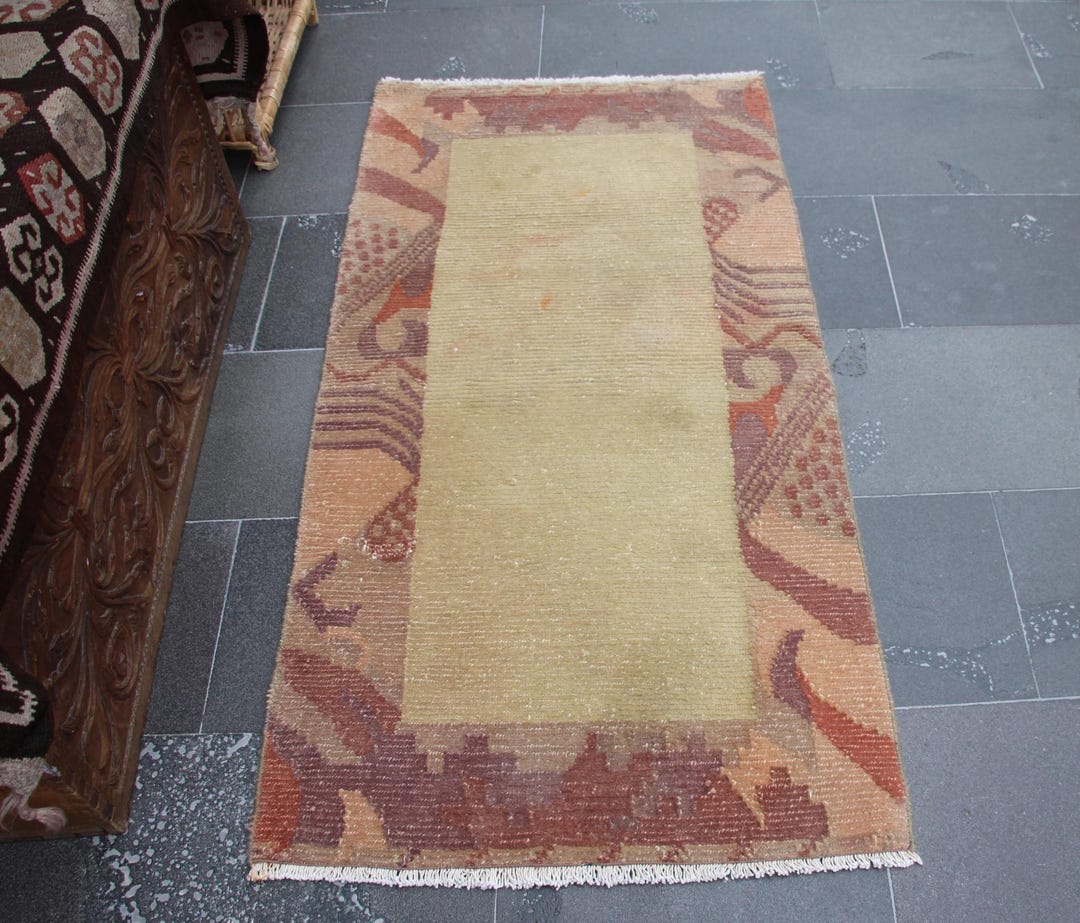 トルコ絨毯、ヴィンテージ絨毯、小型絨毯、エリア絨毯 2.4 x 4.7