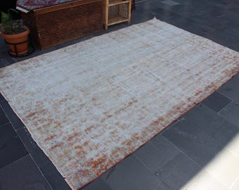 oversize vintage oushak rug, turkish rug, boho rug Free Shipping 5.8 x 9 bohemian rug, handknotted rug, floor rug, livingroom rug MB14204