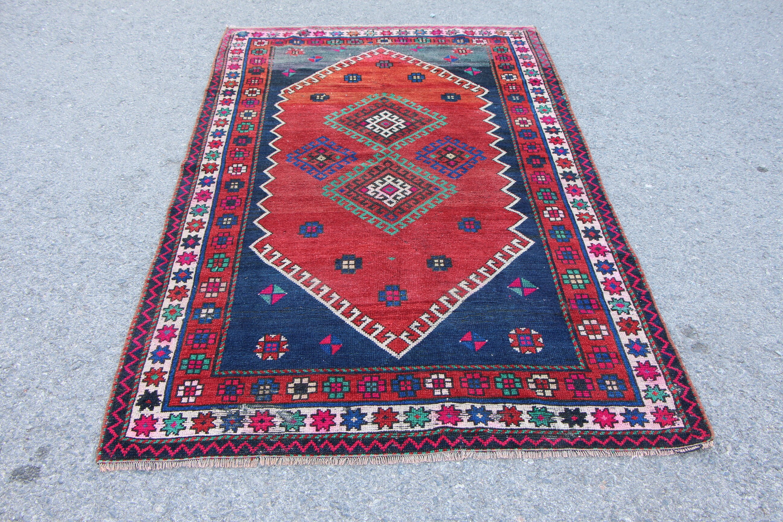 SchlafzimmerTeppich türkischer roter Teppich Boho Teppich | Etsy