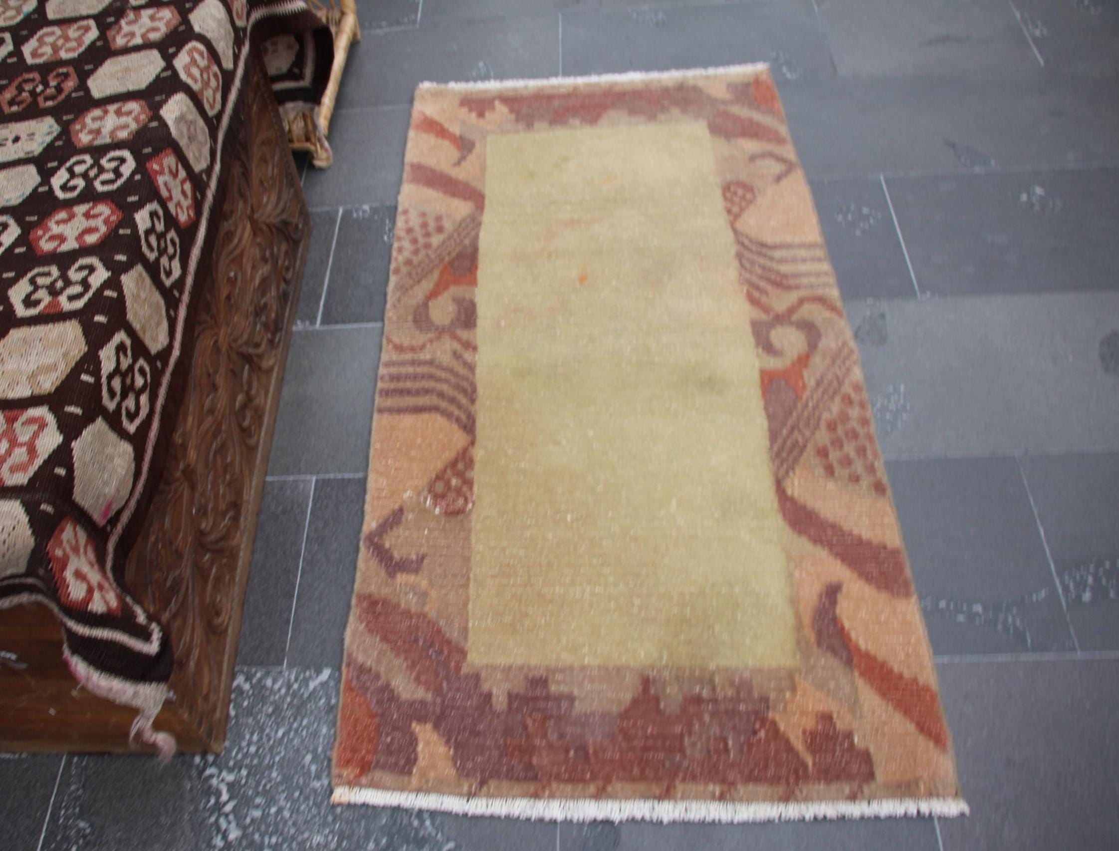 トルコ絨毯、ヴィンテージ絨毯、小型絨毯、エリア絨毯 2.4 x 4.7