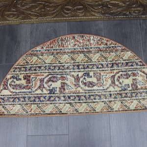 Turkish rug small, Vintage handknotted rug 1.3 x 2.7 Ft  Doormat rug, Oriental rug, Wall decor, Wool rug, Home decor, Carpet, MB12917