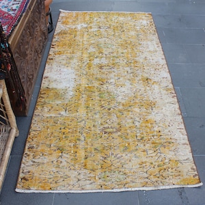 Turkish Rug, Vintage runner Rug, Anatolian Rug, Handmade rug 3.1 x 6.7 ft Nomadic Rug, Aztec Rug, Floor Rug, Ethnic Rug, Wool Rug MBZ2480
