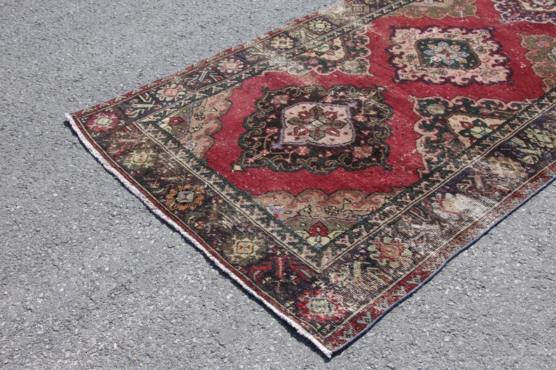 runner rug turkish rug vintage rug Free Shipping 4.3 x 12.8 ft oushak runner rug organic wool rug MB6520 floor rug hallway rug