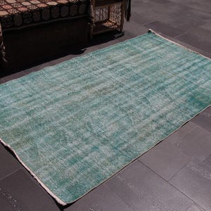 Turkish rug, Vintage rug, Area rug, Bedroom rug, Handmade rug, Oushak rug, Tribal rug, Rustic rug, Aztec rug, Carpet, 4.4 x 7.4 ft MB14813