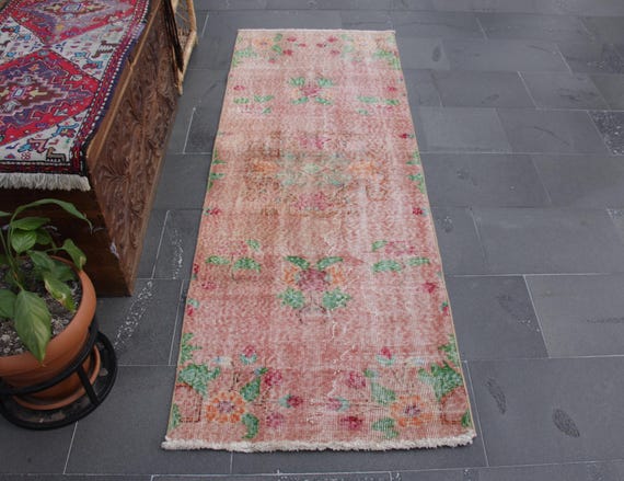 トルコ製ランナーラグ、ヴィンテージキリムランナーラグ、廊下用ラグ