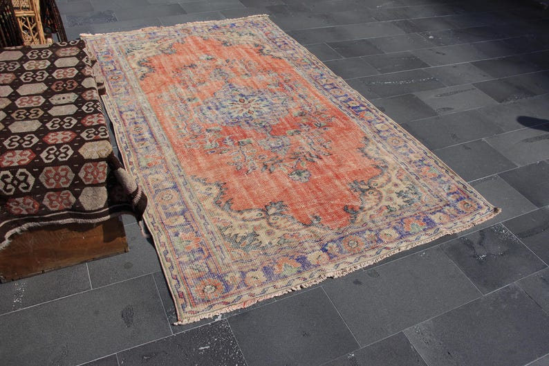 bohemian rug Free Shipping area rug, vintage rug 5.2 x 9 ft oushak rug, old nomadic rug, unique rug, turkish rug, decorative rug MB14918 image 3