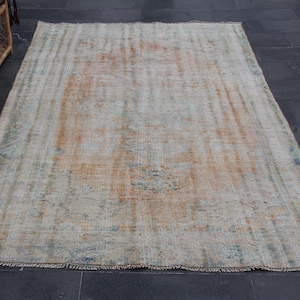 Vintage Teppich, Türkischer Teppich, Handgewebter Teppich, Handgewebter Kelim Teppich, Bodenteppich Natürlicher Wollteppich 150 x 250 cm MB14769