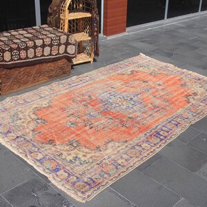bohemian rug Free Shipping area rug, vintage rug 5.2 x 9 ft oushak rug, old nomadic rug, unique rug, turkish rug, decorative rug MB14918 image 1