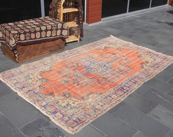 bohemian rug Free Shipping area rug, vintage rug 5.2 x 9 ft oushak rug, old nomadic rug, unique rug, turkish rug, decorative rug MB14918