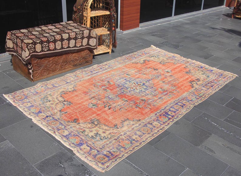 bohemian rug Free Shipping area rug, vintage rug 5.2 x 9 ft oushak rug, old nomadic rug, unique rug, turkish rug, decorative rug MB14918 image 1