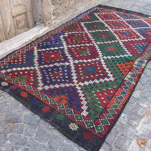 turkish kilim rug, small area rug, 6.1 x 11.2 ft. handmade kilim rug, vintage decorative rug, anatolian kilim rug, bohemian kilim rug MB8296