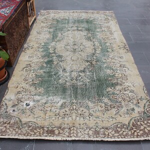 large rug, turkish area rug, diningroom rug  4.7 x 9.4 ft Free Shipping , green rug , handmade rug , boho decor rug , vintage rug , MB8989