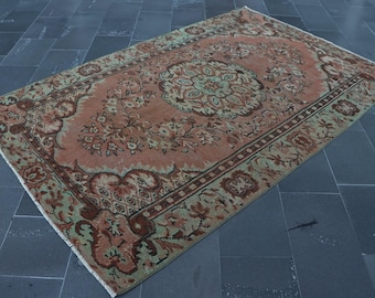 aztec rug, vintage rug, turkish rug, nomadic rug Free Shipping  5.3 x 8.4 ft area rug, decorative rug, bohemaian rug, oushak rug, MBS10289
