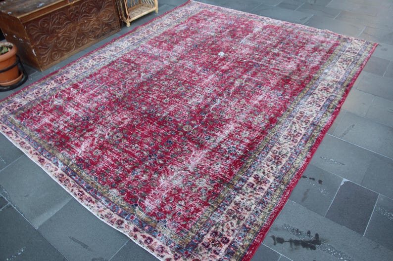 Turkish Rug, Vintage Rug, Livingroom Rug, Organic Wool Rug, Oriental