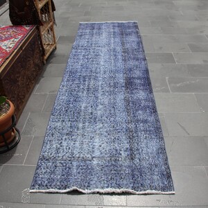 Turkish runner rug, Vintage rug, Corridor rug, Home decor, Wool boho rug, Rustic house decor, Oushak rug, Hallway rug 3.1 x 10.3 ft MB13896