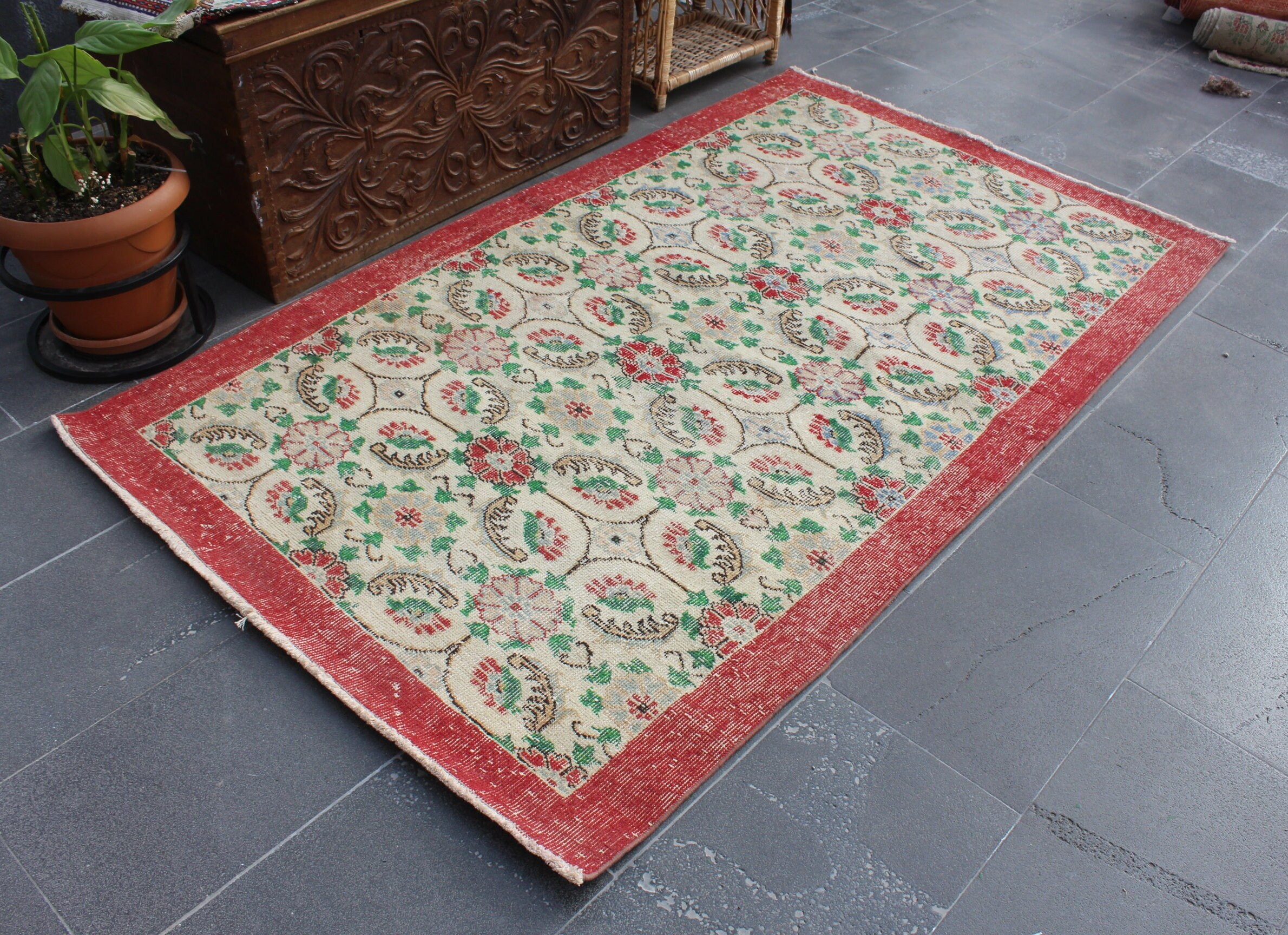 114×192 \"Forest walk”ViNTAGE TURKiSH RUG 12944_grande.jpg?v=1650426388