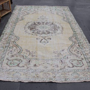 Turkish rug, Vintage rug, Bedroom rug, Large area rug, Oriental rug, Handmade rug, Boho rug, Home decor, Diningroom rug 5.7 x 8.9 ft MBZ0102
