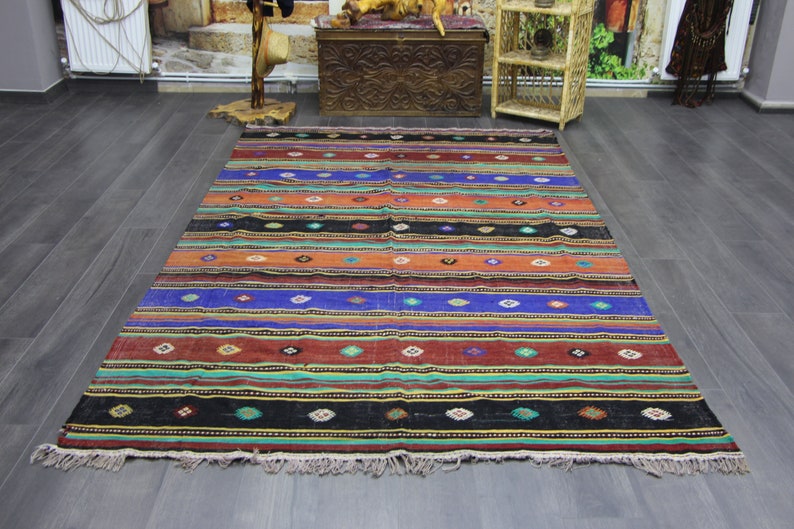 boho vintage kilim rug,9'9'x2'6'natural turkish rug,tribal floor rug,nomad ethnic rug,303x82,handmade unique rug,traditional hallway rug