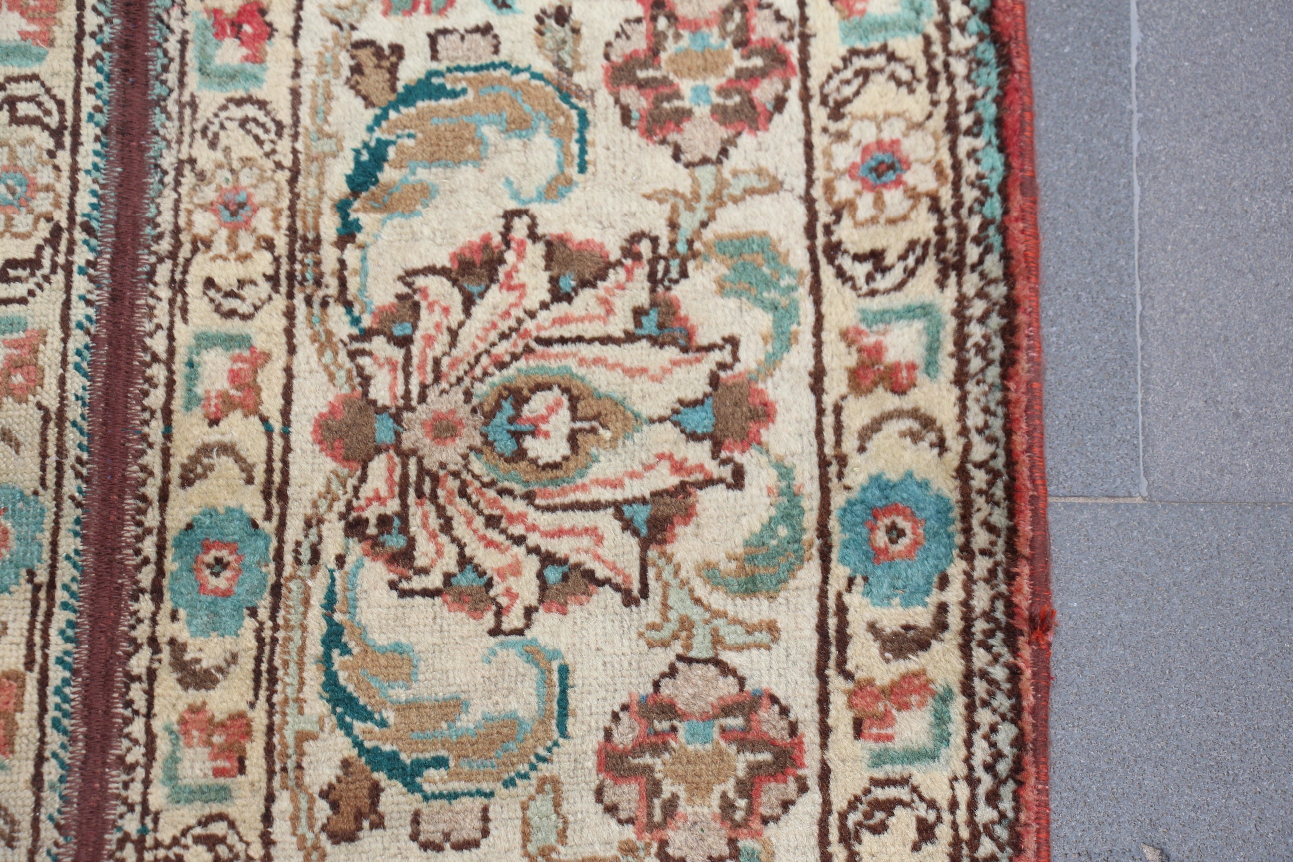 ヴィンテージラグ、トルコ製ランナーラグ、オリエンタルラグ