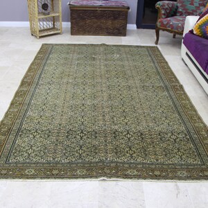 interior design rug boho decor Turkish rug floor rug, bohemian rug vintage rug 4.7 x 6.1 ft wool rug handwoven rug rug area rug
