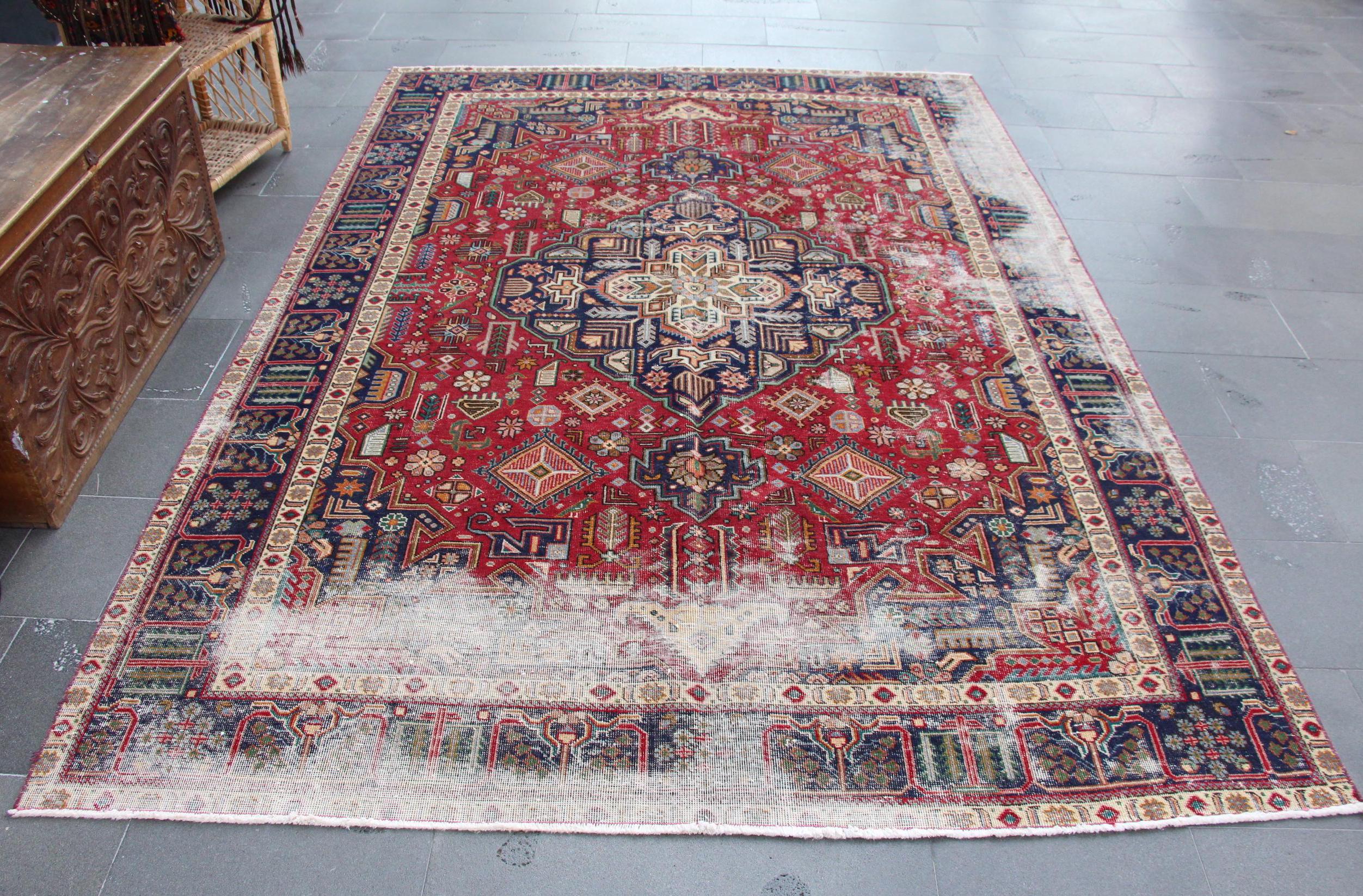 Turkish Rug, Vintage Area Rug, Handmade Rug, Natural Wool