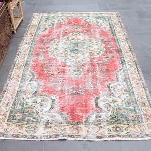 Oriental rug, Vintage rug, Turkey rug , Turkish large rug , Handmade rug Free Shipping 4.8 x 7.9 ft Bohemian rug , Livingroom rug , MB13976