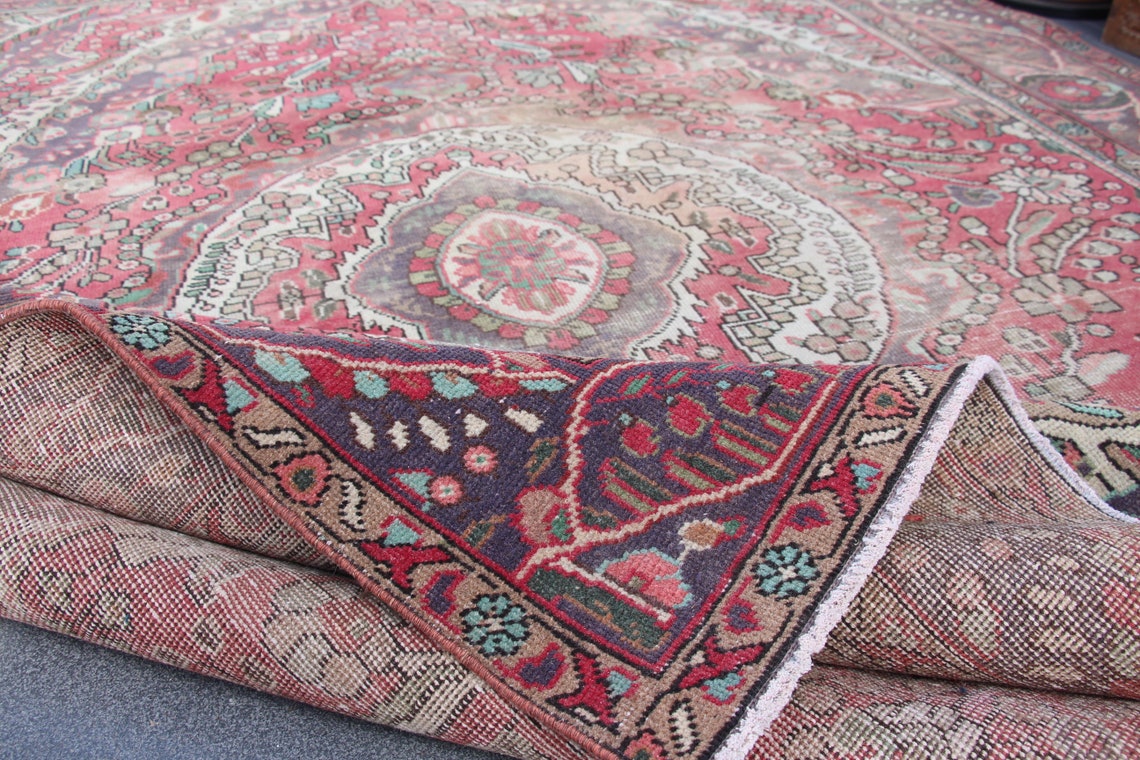 Vintage Red Area Rug Rustic Kitchen Decor Turkish Handmade - Etsy