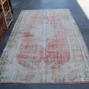 Turkish rug, Vintage rug, Large rug, Area rug 5.5 ft x 9.2 ft Handmade rug, Turkey rug, Boho rug, Wool rug, Doormat rug, Floor rug MB14205