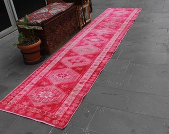 runner rug, Turkish vintage rug, Hallway rug, Herki rug, Handmade rug, Wool rug, Bohemian rug, Home decor, Rug, 2.8 x 12.1 ft. MBZ2691