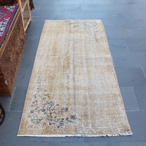 Turkish Rug, Vintage runner Rug, Anatolian Rug, Handmade rug 3.1 x 6.7 ft Nomadic Rug, Aztec Rug, Floor Rug, Ethnic Rug, Wool Rug MBZ4270