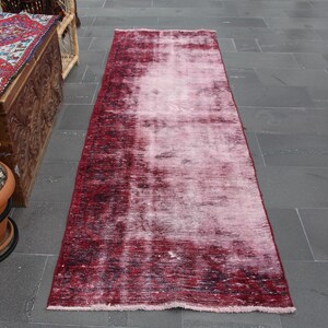 Corridor rug, Turkish runner rug, Vintage rug, Handmade rug, Boho rug, Oushak rug, Home decor, Aztec rug, Hallway rug, 2.8 x 9.2 ft MB13831