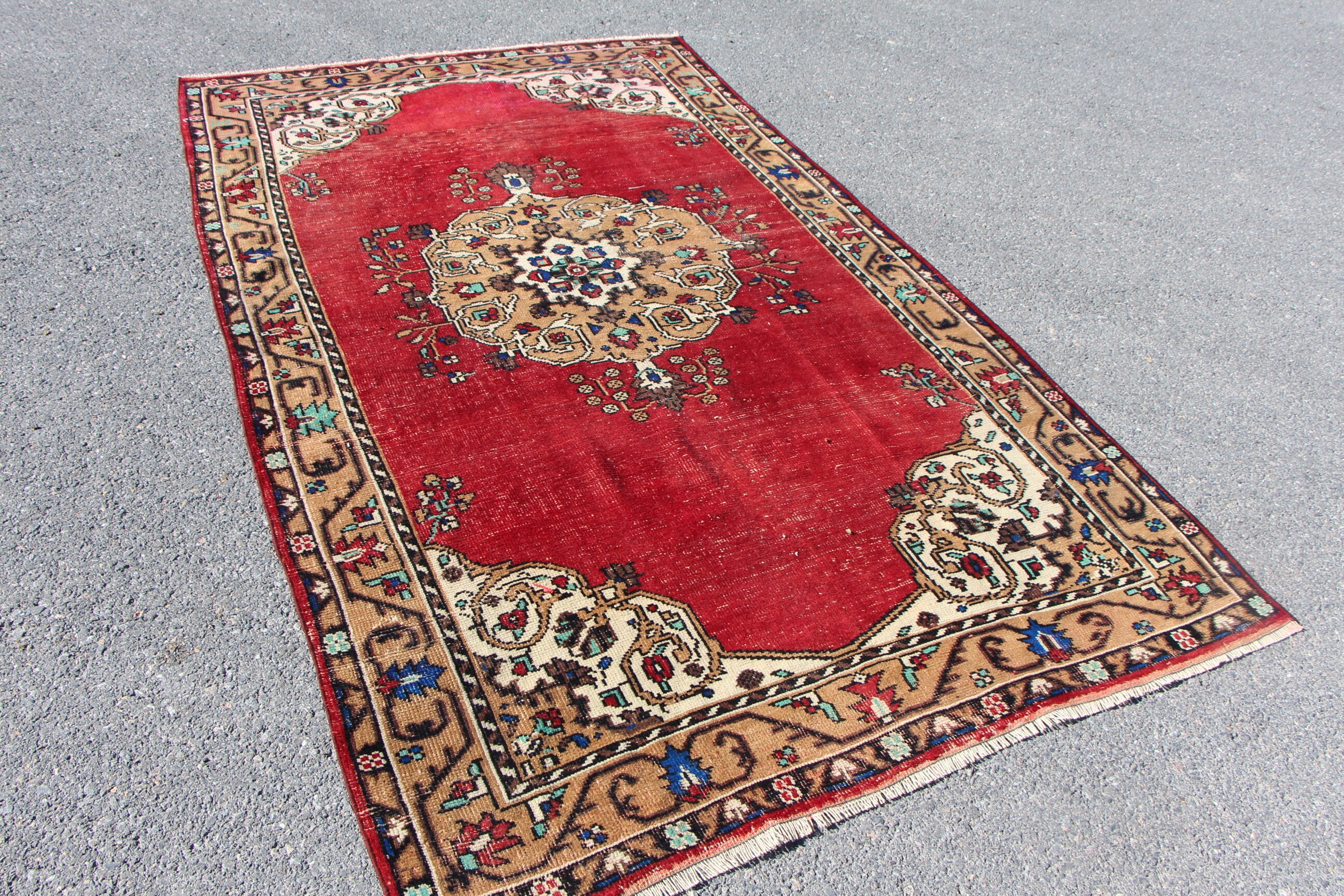 Vintage area rug red rug bohemian area rug 5.1 x 8.5 ft. Etsy