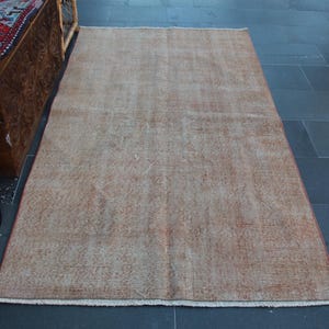 Turkish area rug, Handmade rug, Vintage rug, Oriental rug, Oushak rug, Bohemian rug, Home decor, Livingroom rug, 3.7 Ft x 7.0 Ft  MBZ2961