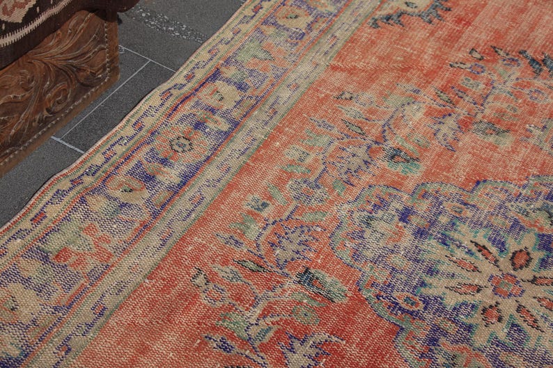 bohemian rug Free Shipping area rug, vintage rug 5.2 x 9 ft oushak rug, old nomadic rug, unique rug, turkish rug, decorative rug MB14918 image 6