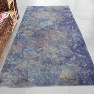 Stainy purple turkish rug, Area rug, Handmade wool rug, Oushak rug, Home decor, Bohemian rug, Tribal rug, Natural rug 5 x 11.2 ft MBZ3897