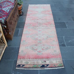 Long size rug, Runner rug, Turkish vintage handmade rug, Hallway rug, Bohemian rug, Entryway rug, Home decor, Rug, 2.6 x 8.2 ft MBZ3442