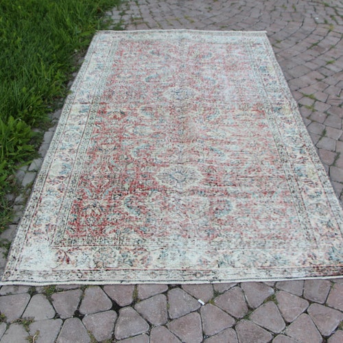 Turkish wool rug, area rug, vintage rug Free Shipping 4.7 x 7.9 shops bedroom rug oushak rug , floral rug , anatolian rug boho decor rug MB8220