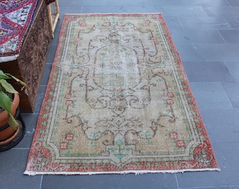 turkish rug, vintage runner rug, hallway rug Free Shipping 3.7 x 6.8 ft area rug, decorative rug, aztec rug, floor rug, tribal rug,  MB13424