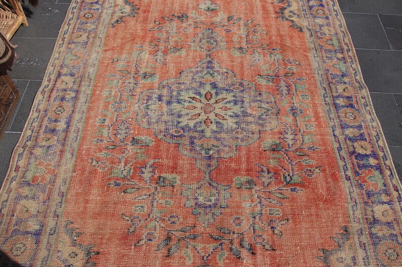 bohemian rug Free Shipping area rug, vintage rug 5.2 x 9 ft oushak rug, old nomadic rug, unique rug, turkish rug, decorative rug MB14918 image 4