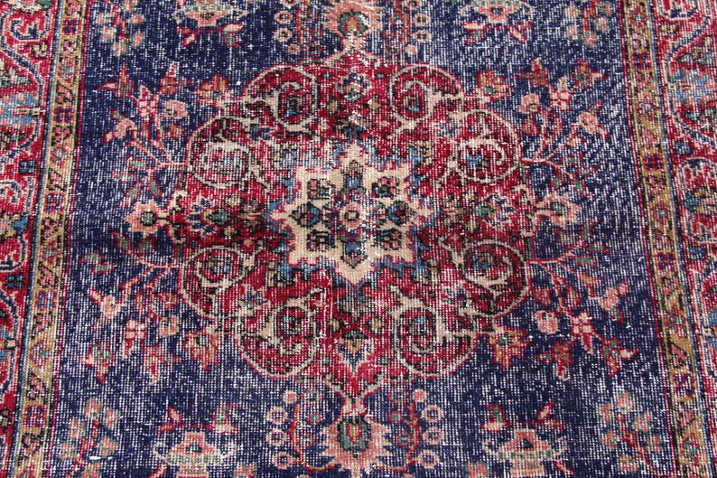 Turkish Area Rug, Vintage Handmade Rug, Bohemian Rug, Oushak Rug, Home