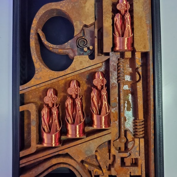 H.R. Giger Birth Machine Inspired 3D Framed Wall/Desk Decor