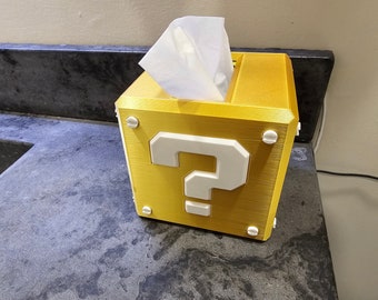 Caja de artículos de Super Mario (caja de preguntas) Cubierta de pañuelos