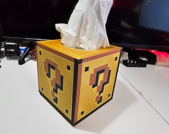 Super Mario 8bit Item Box (Question Box) Tissue Cover