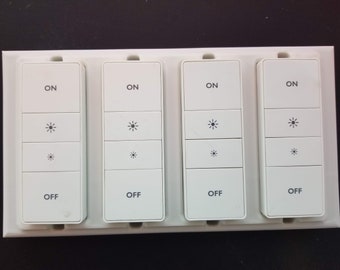 The Original Philips Hue Quadruple Stealth Decora Dimmer Switch 4 Gang Cover/Plate