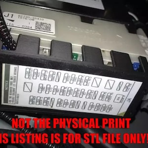 STL File & Fuse Diagram Only - Toyota 4Runner 2010-19 Extended Fuse Cover