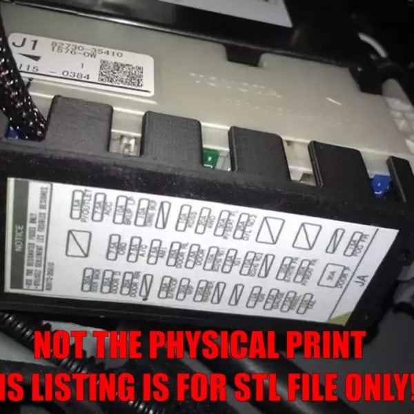 STL File & Fuse Diagram Only - Toyota 4Runner 2010-19 Extended Fuse Cover