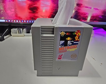 NES Cartridge Metroid Tissue Cover Box