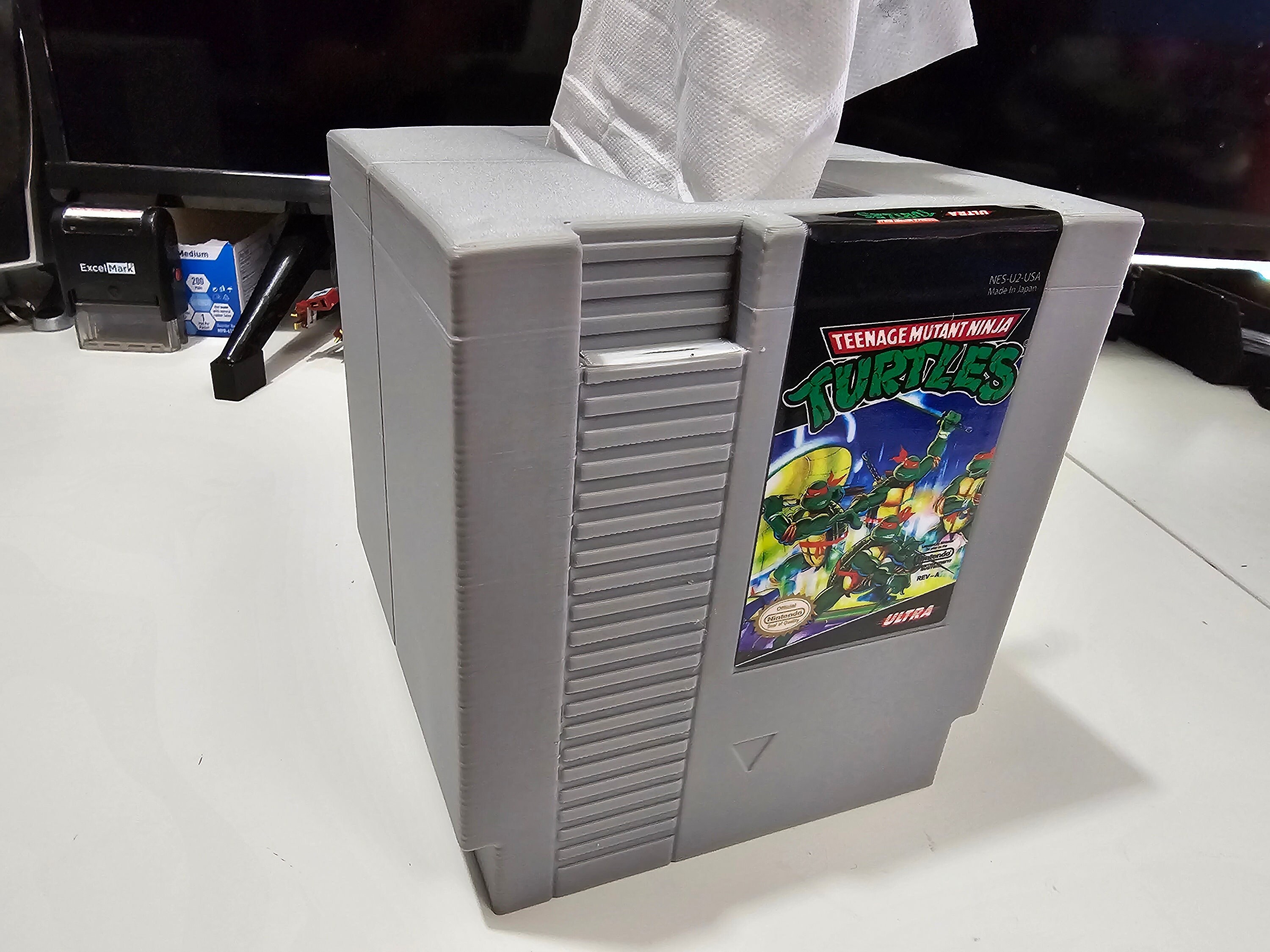 NES Cartridge Teenage Mutant Ninja Turtles Tissue Cover Box - Etsy