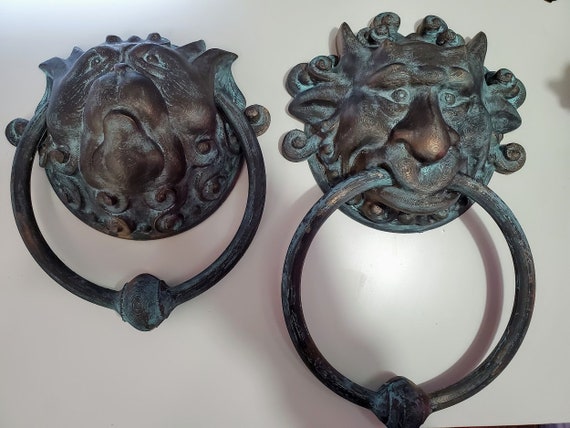 Labyrinth Door Knockers Large Functional With Mounting Etsy