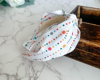 Knotted Rosary Headband - Bright Colors, Catholic Headband